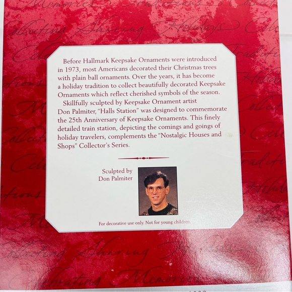 1998 Hallmark Keepsake Christmas Ornament Halls Station Anniversary Ed. NIB - Picture 3 of 4